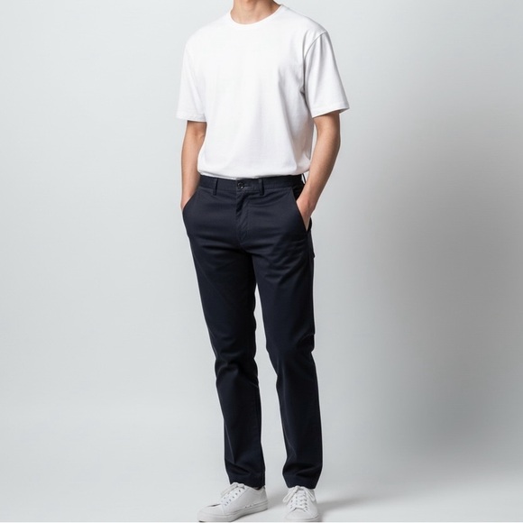 Polo by Ralph Lauren Stretch Slim Fit Flat Front Chino Pant in Navy Size 32/34